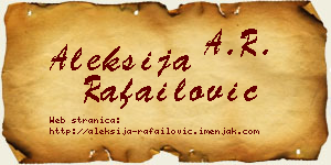 Aleksija Rafailović vizit kartica